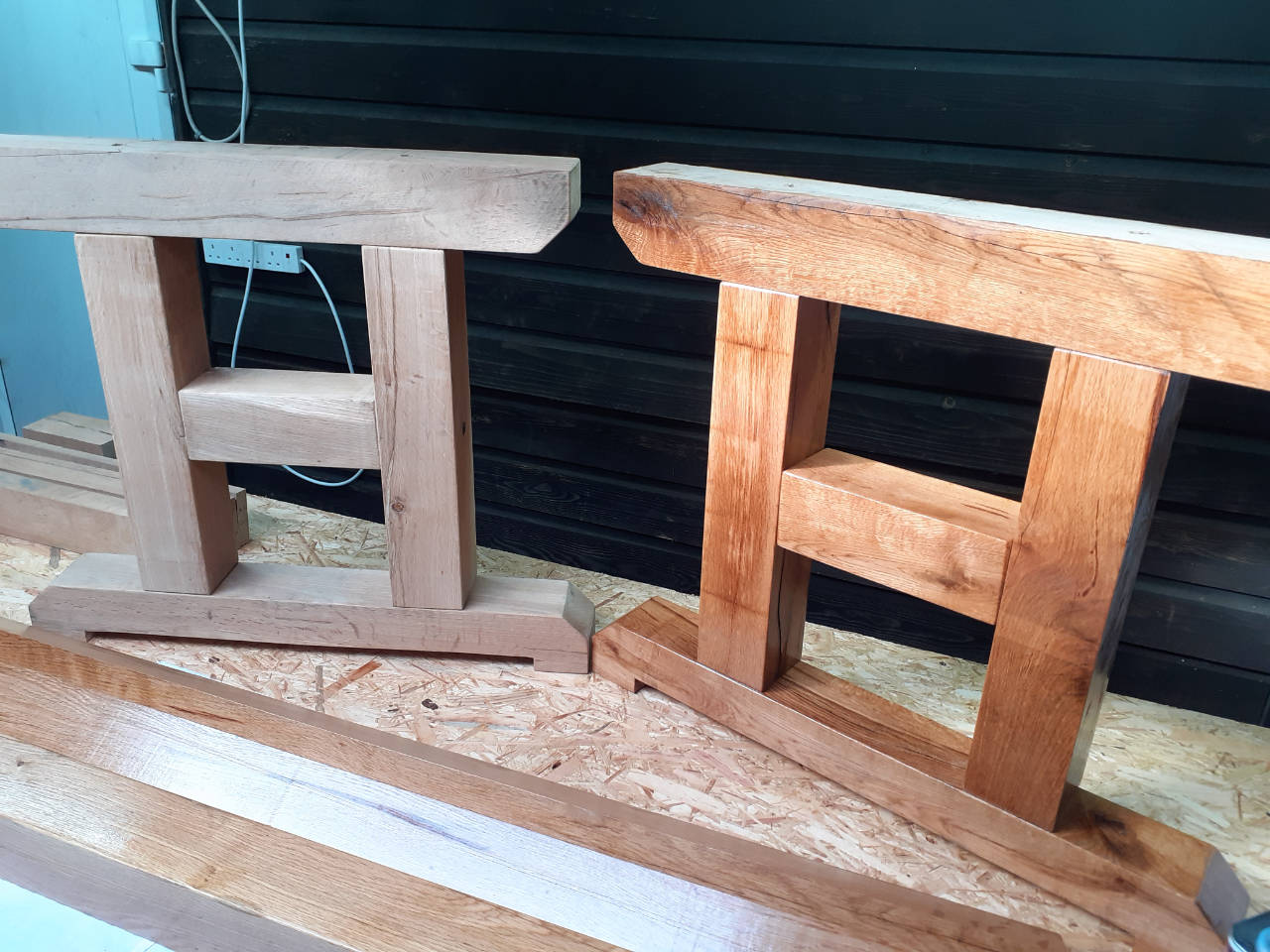 Oak Dining Table (Base Frame Only) - Image 10
