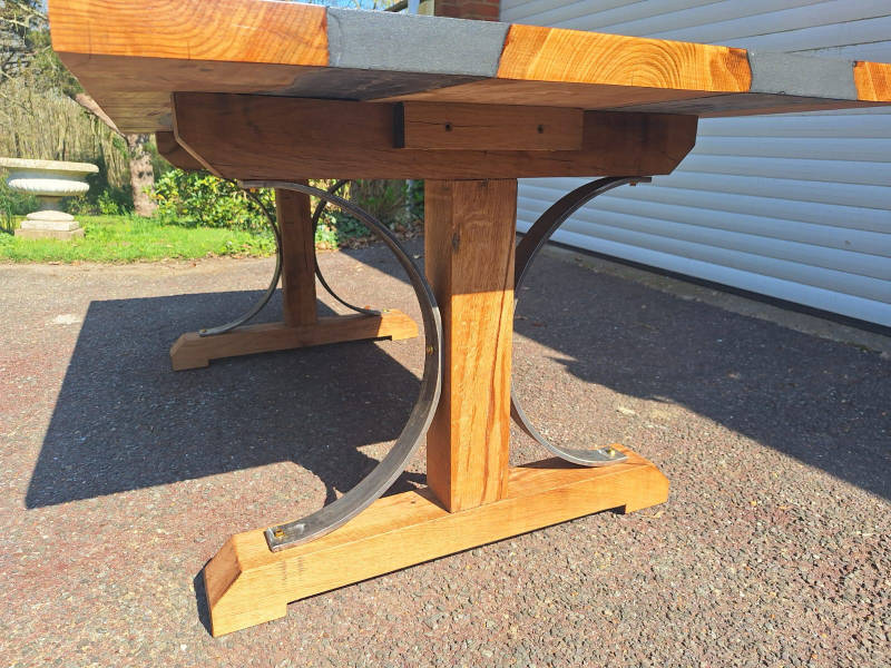 Concrete and Elm River Dining Table - Image 6