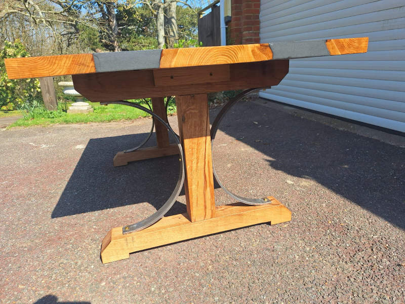 Concrete and Elm River Dining Table - Image 4