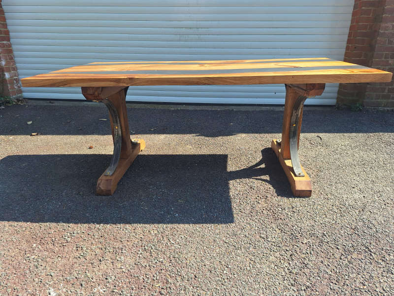 Concrete and Elm River Dining Table - Image 2