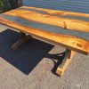 Concrete and Elm River Dining Table - Thumbnail Image 3