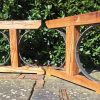 Oak Dining Table Legs with Iron Brackets - Thumbnail Image 5