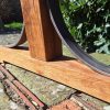 Oak Dining Table Legs with Iron Brackets - Thumbnail Image 4
