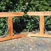 Oak Dining Table Legs with Iron Brackets - Thumbnail Image 3