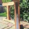 Oak Dining Table Legs with Iron Brackets - Thumbnail Image 2