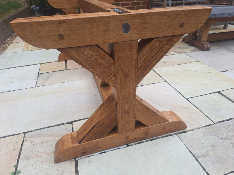 Oak X-Frame Table Legs