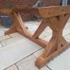 Oak X-Frame Table Legs
