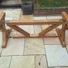 Oak X-Frame Table Legs