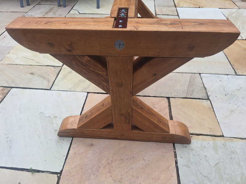 Oak X-Frame Table Legs