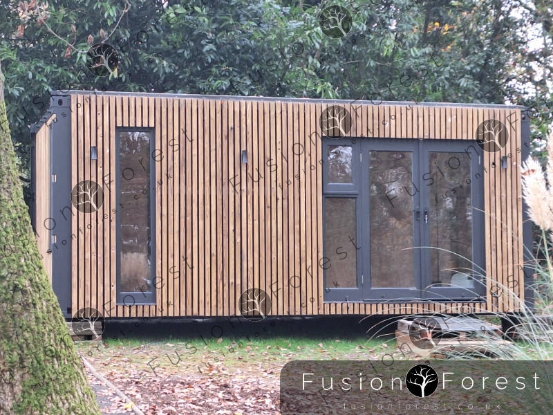 Container garden room with patio doors - Ashford