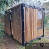 Shipping Container Conversion - Outside Back End Window