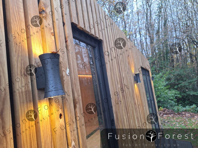 Shipping Container Conversion - Outside Down lights